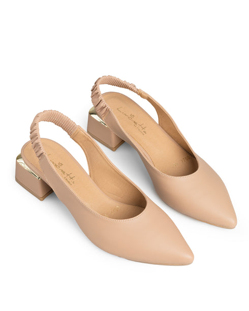 Zapatilla Nude Slingback Tira Resorte 2700CL